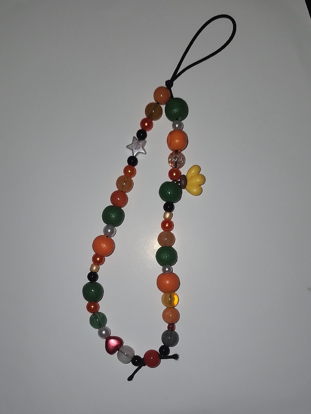 Colorful Kids Beaded Strap - Orange & Green